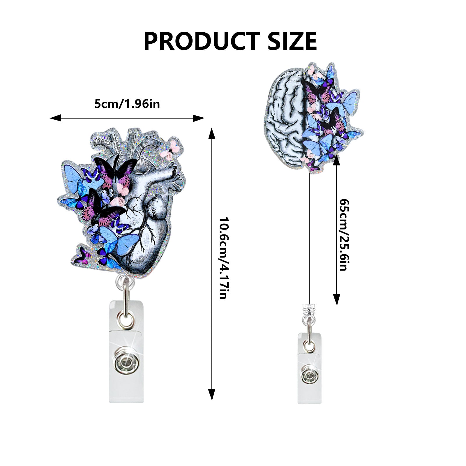 Wholesale Acrylic medical retractable badge scroll easy pull buckle